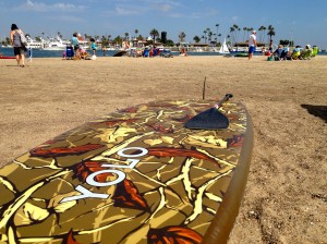 YOLO Stand-Up Paddleboard on La Playa in Point Loma, San Diego