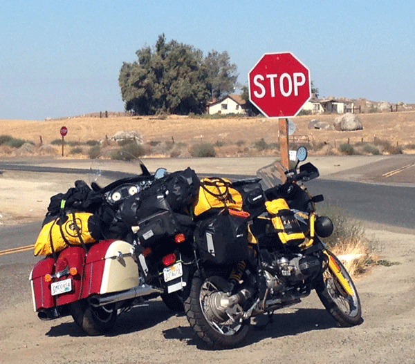 2015 Indian Chieftain and BMW R100GS Two Classic Motorcycles