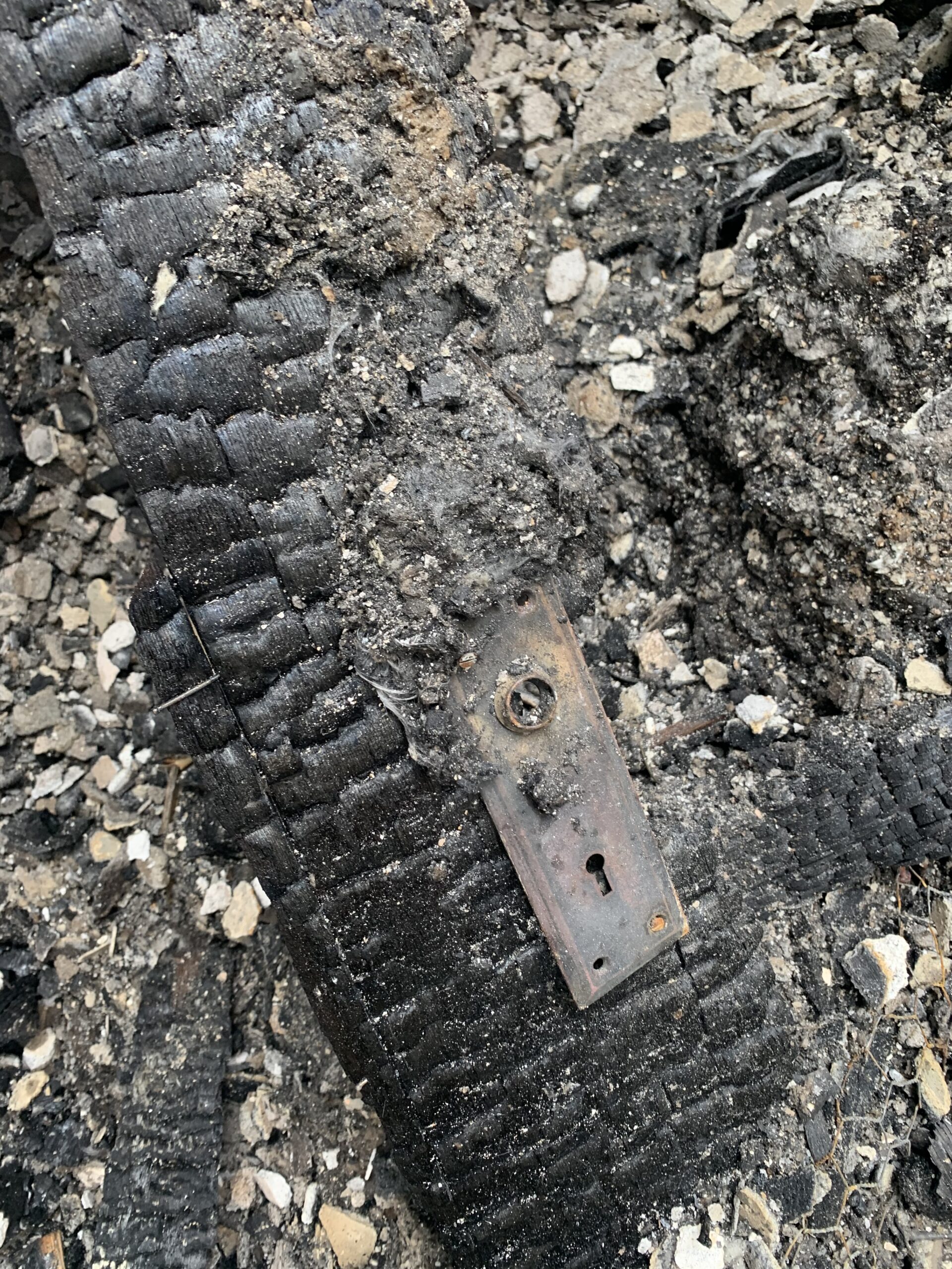 Burned door with keyhole, Jeff King